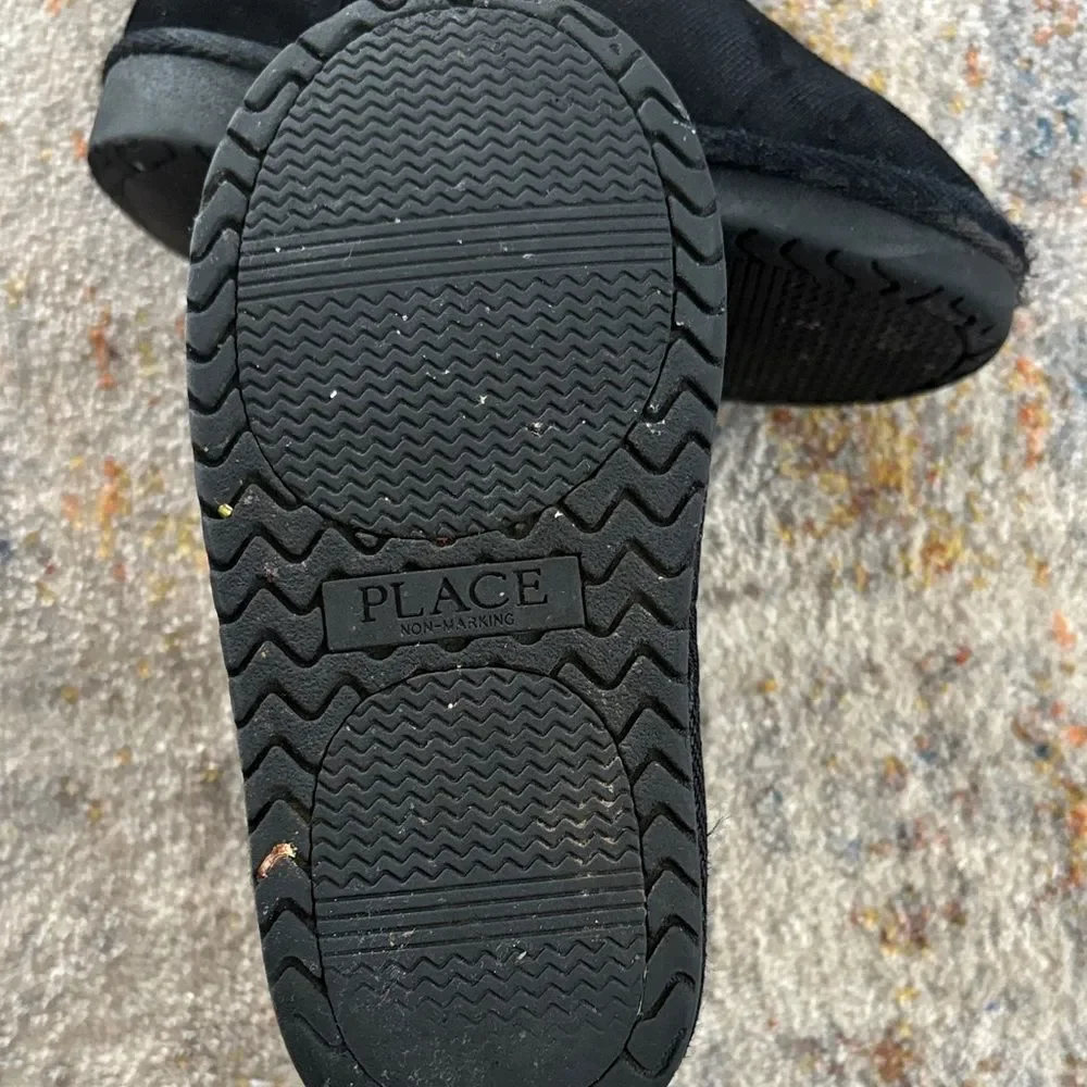 Kids Black Faux Fur Lined Boots